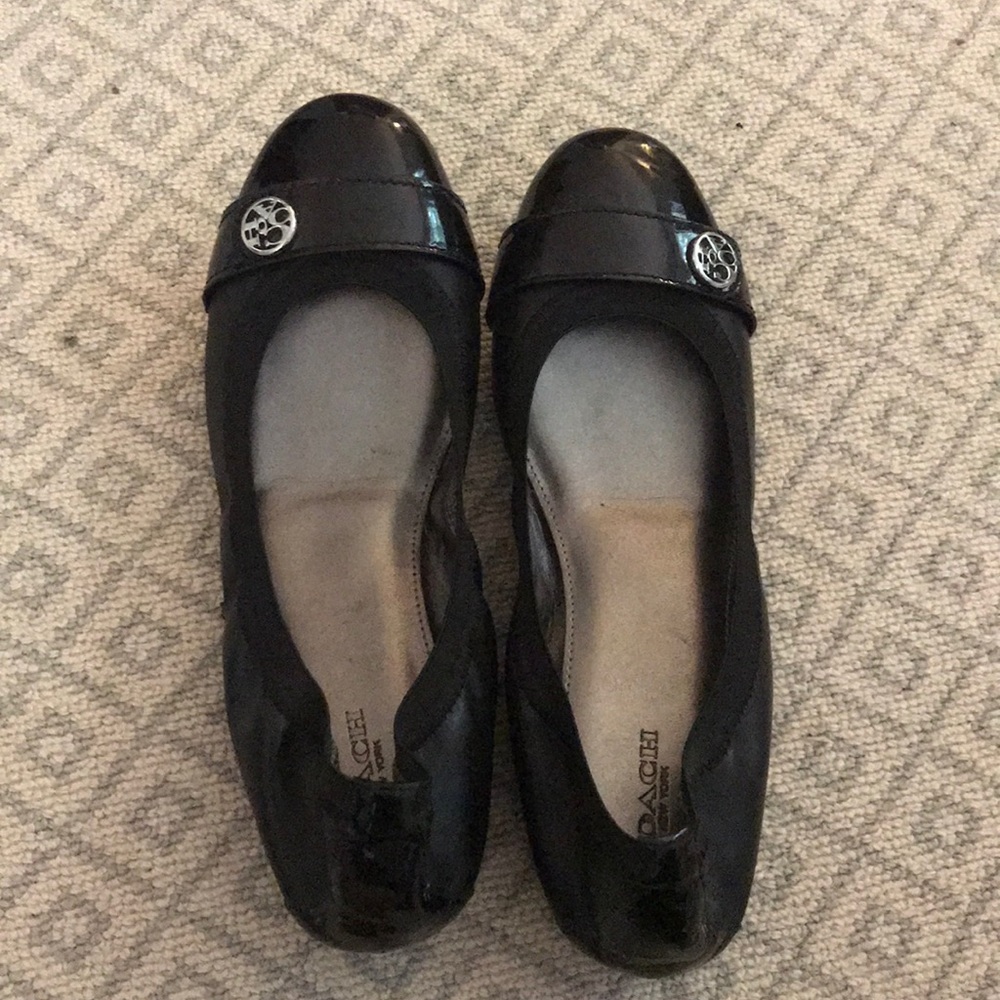 Black Coach Ballet Flats